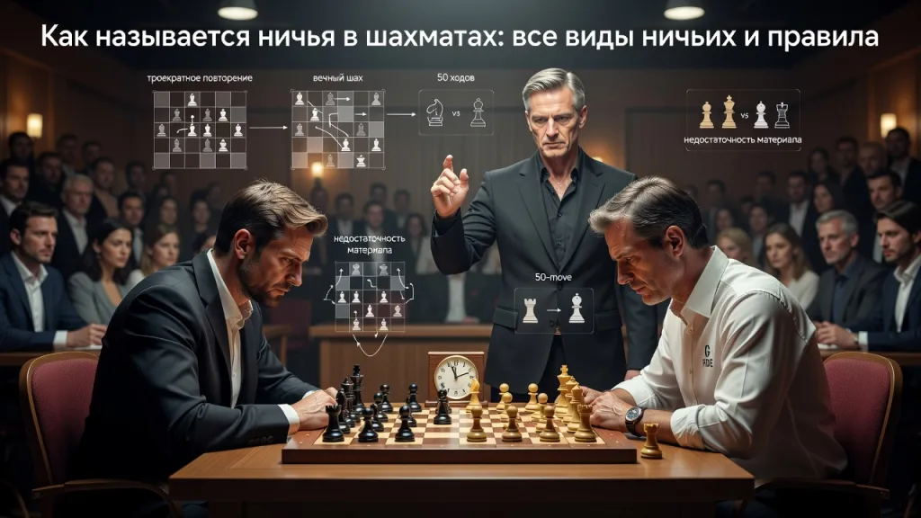 Как называется ничья в шахматах: все виды ничьих и правила