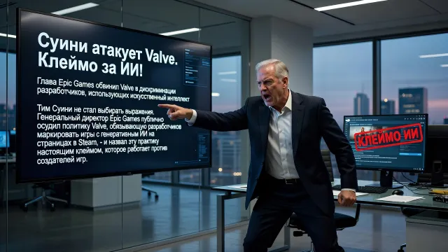 Суини атакует Valve. Клеймо за ИИ!